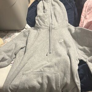 Nike Gray Sweater with Classic Pullover Design